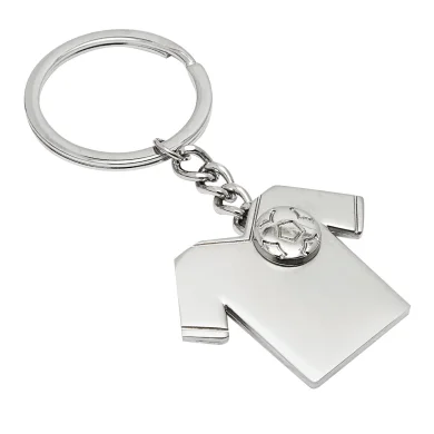 Portachiavi Tie Shirt Hattrick in Zinco/Acciaio 8,3x4cm Argento