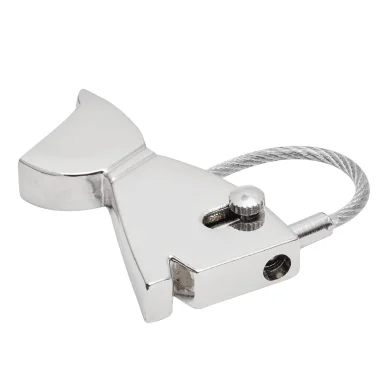 Portachiavi PERRO in metallo lucido, design cane, acciaio e zinco