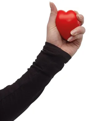 Cuore anti-stress AMOR rosso in poliuretano 8x7,5cm – 30g