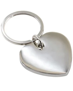 Portachiavi LOVELY cuore acciaio inox lucido 3,9x4cm 33g