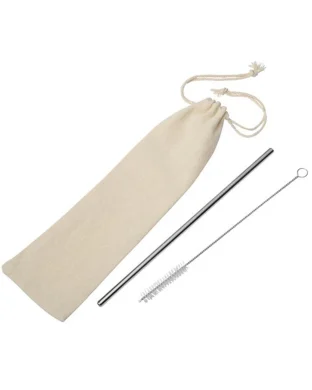 Cannuccia Acciaio Inox DRINK ELEGANT con Scovolino & Sacchetto
