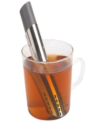 Colino da tè Great Pleasure in acciaio inox con meccanismo a pressione