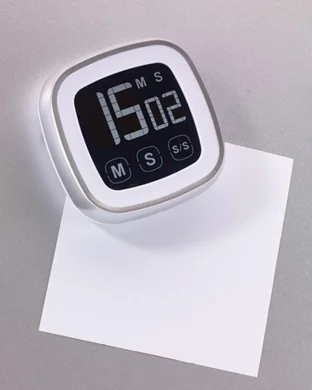 Timer da cucina Touch’n’Cook bianco, display touch e magnete