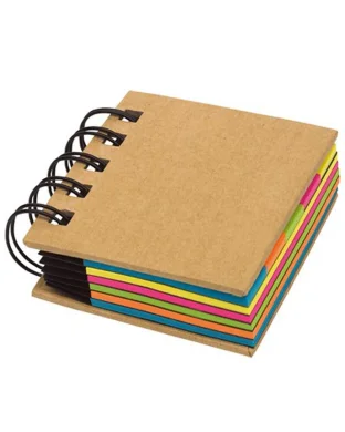 Mini quaderno ad anelli MULTI MEMO con foglietti adesivi multicolore