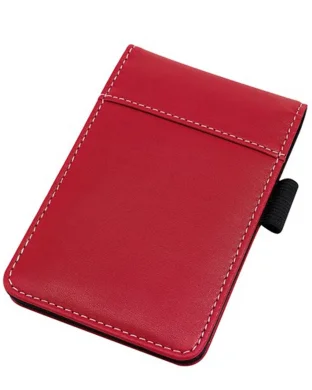 Taccuino GENTLE in similpelle nera con pen loop, 50 fogli righe