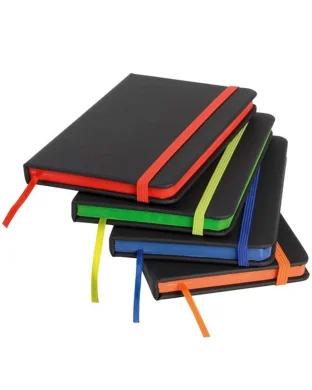 Notebook LECTOR A5 con elastico colorato, 80 fogli, 285g