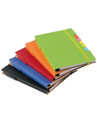 Quaderno PENZ con penna e foglietti adesivi, 70p, riciclato