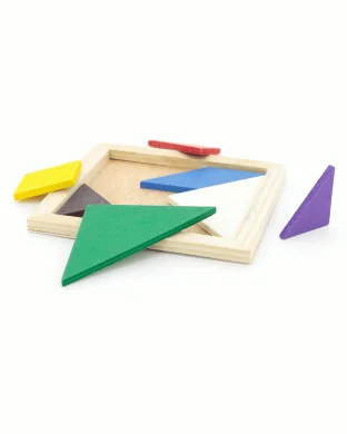 TPuzzle in legno Tangram Naturale
