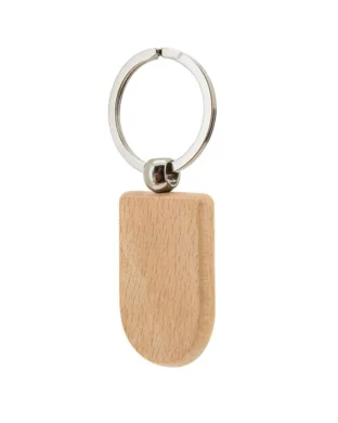 Portachiavi scudo in legno naturale 3x4,5 cm by
