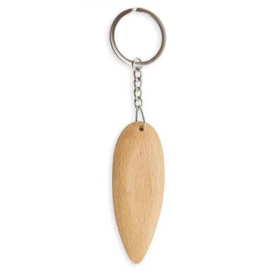 Portachiavi surf in legno 7,9x3,2 cm, leggero