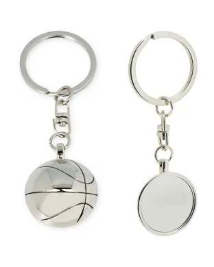 Portachiavi Alluminio Basket Silver con Astuccio