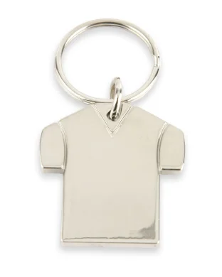 Portachiavi forma maglietta metallo con anello