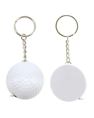 Portachiavi Golf  bianco con metro flessibile 1m plastica