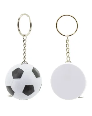 Portachiavi pallone calcio con nastro flessibile 1m