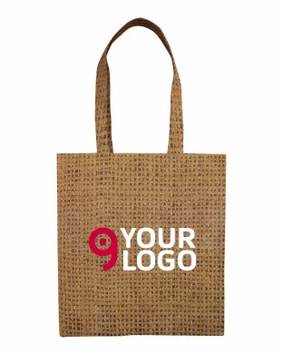 Shopper TNT effetto juta 38x40cm con soffietto - Resistente 90g