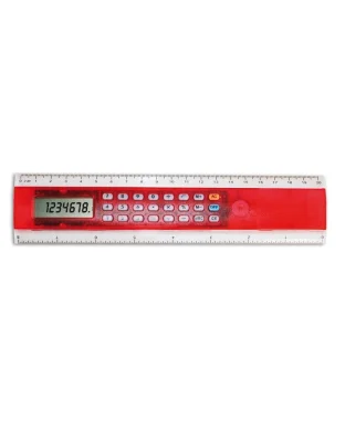 Calcolatrice Omusa 8 cifre, righello 20 cm, ABS, batterie incluse
