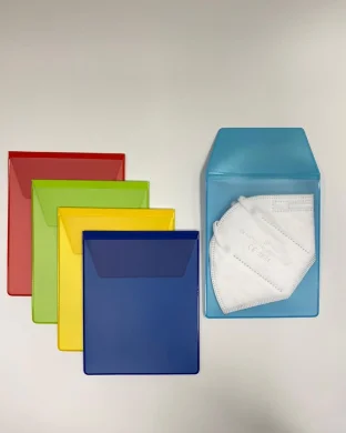 Bustina TAM trasparente 12x15h+5cm con pattella e fascetta