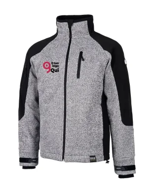 Giacca Workshell uomo nera antivento rifrangente  96% poliestere