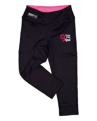 Leggins sportivi donna Push Up vita alta con tasca zip