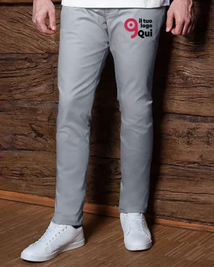 Pantaloni Chino Uomo Slim Stretch Cotone