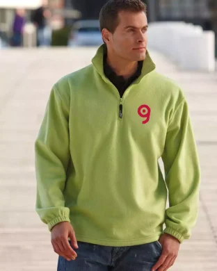 James & Nicholson pile uomo 300g mezza zip fleece anti pilling