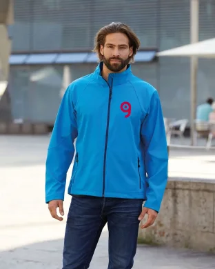 Giacca Softshell Uomo  Nera Idrorepellente e Antivento 270g