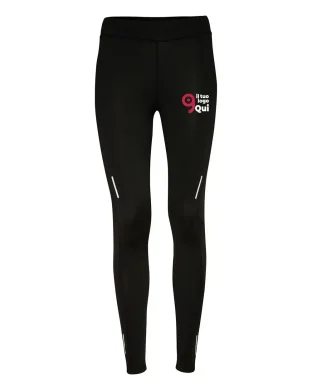 Leggins donna Adelaida Begood nero tecnico stretch riflettente
