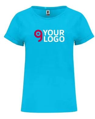 T-shirt donna Cies 100% cotone regular, manica risvoltata