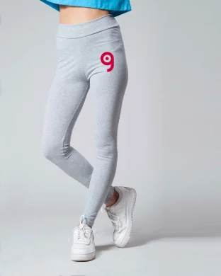 Leggings donna melange  cotone premium 200g/m2