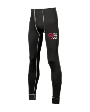 Calzamaglia termica Edelweiss nera, 100% poliestere, lavoro