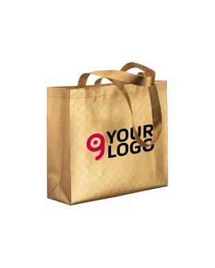 Shopper TNT Laminato Metallizzata 38x42cm Manici Lunghi