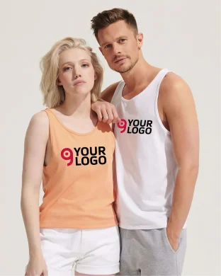 Canotta unisex  cotone viscosa, regular fit, sport fitness