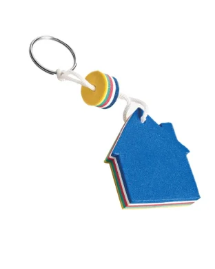 Portachiavi galleggiante House in EVA 5x6 cm anello cromato