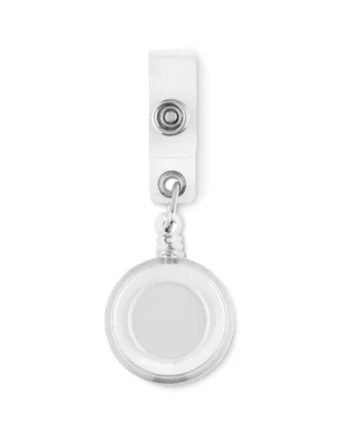 LADES Porta Badge Trasparente con Clip Metallo, Plastica Resistente