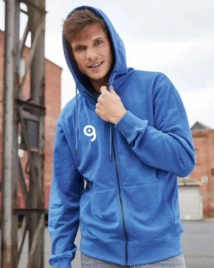 Felpa Uomo Zip Cappuccio French Terry
