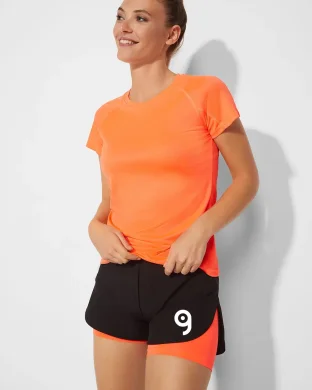 Pantaloncini donna Lanus con calzamaglia interna running