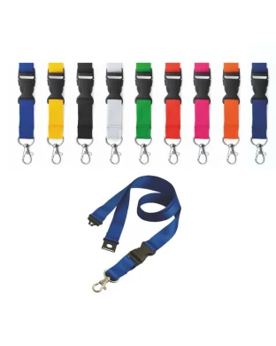 Identity Lanyard in Poliestere con Moschettone e Sgancio Sicurezza