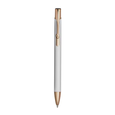 Penna a scatto GEKO in alluminio oro rosa dettagli metallo