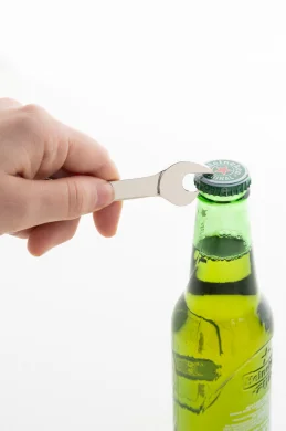 Portachiavi apribottiglie in metallo, scatola kraft regalo