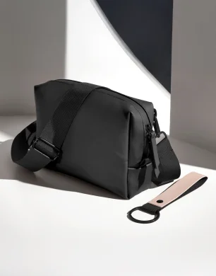 Portachiavi anello in PU opaco recyclato, stile minimalista