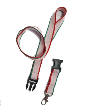 Lanyard Safety Poliestere, Portabadge con Gancio Metallico