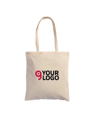 Borsa shopper a tinta unita in cotone riciclato da 220 g/m2