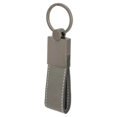 Portachiavi metallico in stoffa/ecopelle e metallo