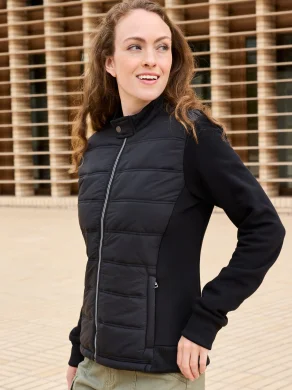 Ladies' hybrid sweat jacket