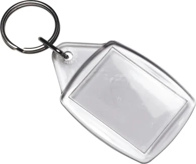 Portachiavi in metallo e plastica, personalizzabile