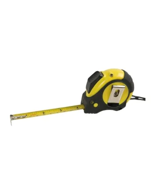 Flessometro giallo autobloccante 3m con clip resistente