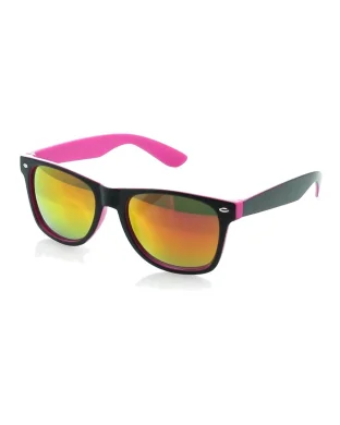 Occhiali da Sole Gredel UV400, Montatura Bicolore, Lenti Specchiate