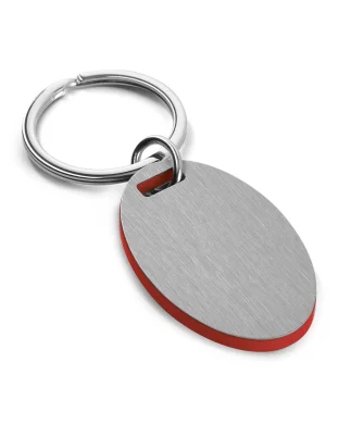 Portachiavi Hillerod Acciaio Inox & ABS 3,9x4,8cm Argento