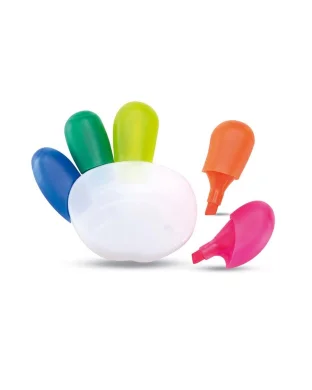 Set 5 evidenziatori COLORE in plastica