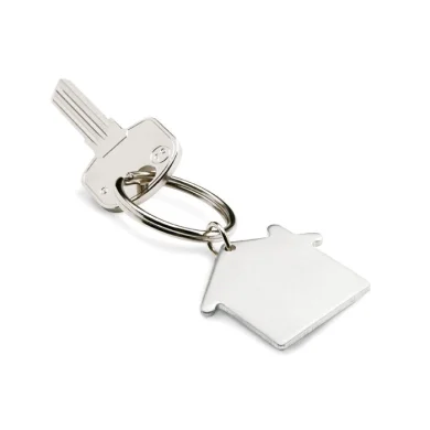 Portachiavi Casa in Metallo Argento 6,5cm HEIM